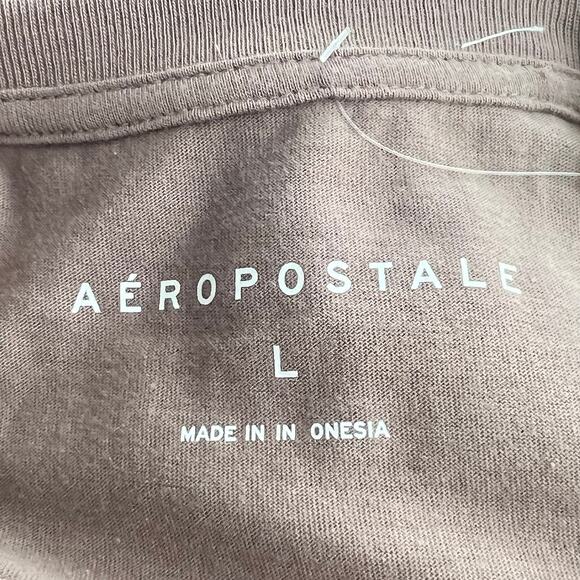 AEROPOSTALE Men's NWT Varsity Style Spell Out Tee L Preppy School Embellished - Picture 5 of 6